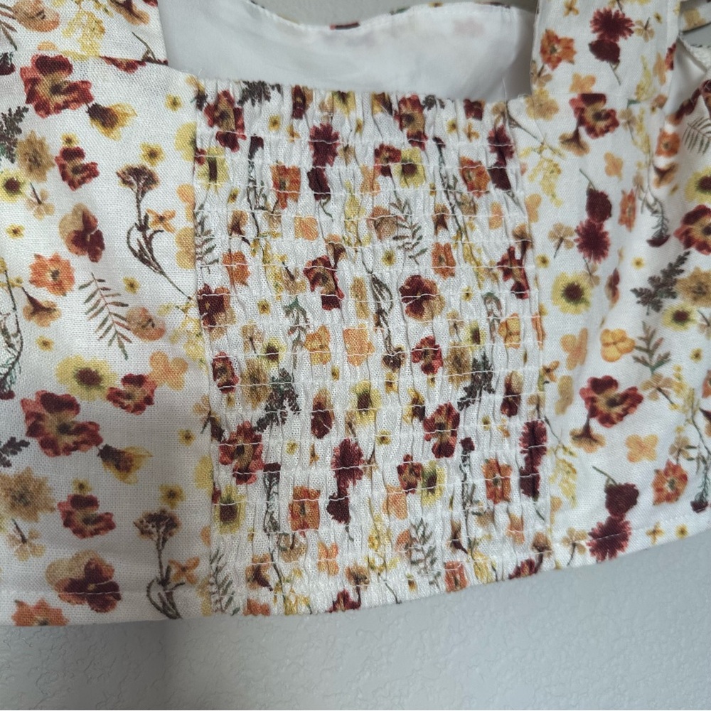 F21 Floral Print Women's Short Sleeve Crop Top, Small - Picture 5 of 7